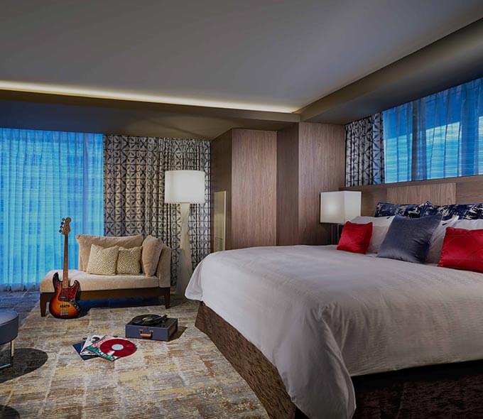 Interior of Hotel Room, East Tower Gold Suite with Pool View