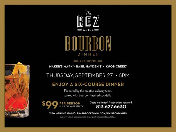 The Rez Grill Marks The Return of Fall With A Bourbon-Pairings Dinner