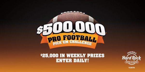 Seminole Hard Rock Hotel & Casino Tampa Celebrating Upcoming Football Season With $500,000 Pro Football Pick ’Em Challenge