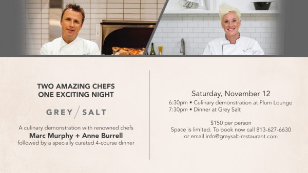 Media Alert  Chef Marc Murphy, Chef Anne Burrell Hosting Culinary Demonstration, Dinner
