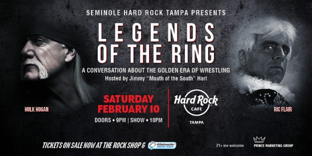 Hard Rock Cafe Tampa to Present ‘Legends of the Ring’  A Conversation with Hulk Hogan & Ric Flair About the Golden Era of Wrestling
