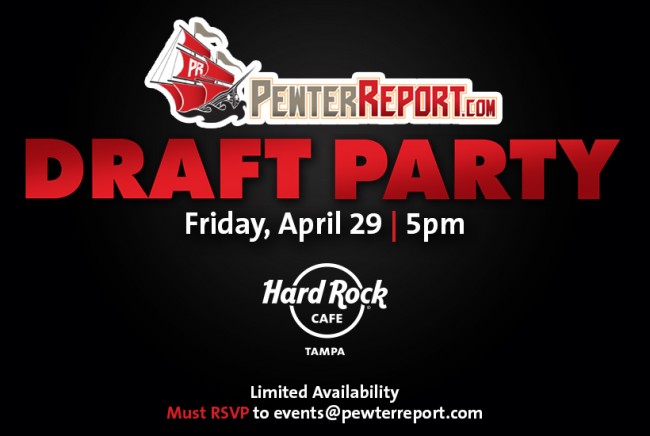 PewterReport.com, Hard Rock Cafe Tampa Partner to Host ‘Day 2 Draft Party’ Friday, April 29