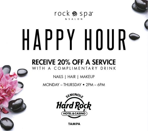 Rock Spa® & Salon in Seminole Hard Rock Tampa  Introduces New ‘Happy Hour’ Menu for Salon Services