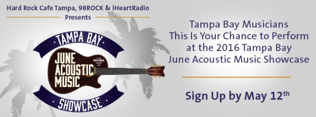 Seminole Hard Rock Tampa, 98ROCK Partner to Launch Inaugural Tampa Bay June Acoustic Music Showcase